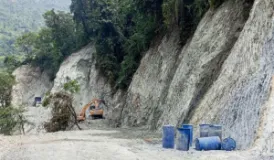 Alternative Road Under Construction to Bypass Krishnabhir Landslide