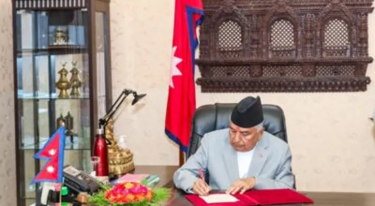 President Paudel Issues Disaster Management Ordinance, Two Others Under Review