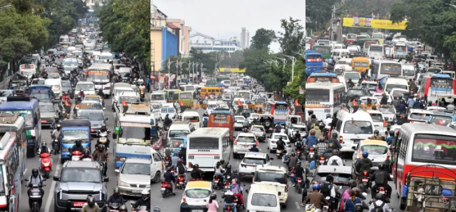 Nepali Congress Convention and Dashain Travel Worsen Kathmandu Traffic