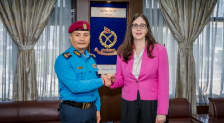 Nepal Police Chief Dan Bahadur Karki Meets US Acting Ambassador Megan Boldin