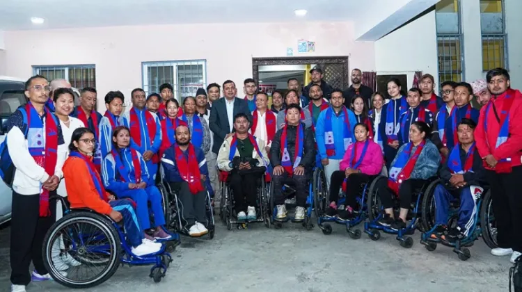 Nepal Farewells 19-Athlete Team for Fifth Asian Para Games in Japan