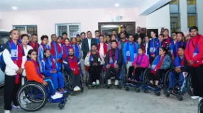 Nepal Farewells 19-Athlete Team for Fifth Asian Para Games in Japan