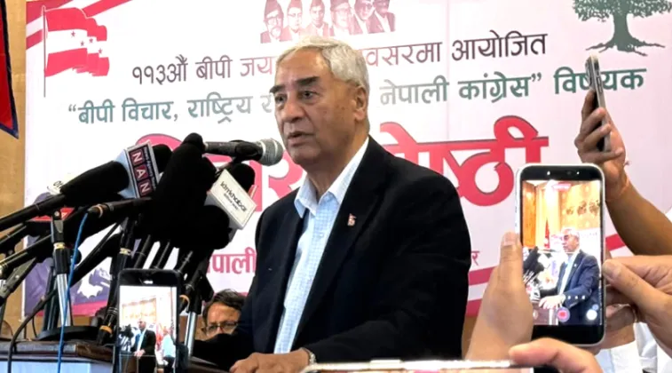 Deuba Expresses Sorrow Over Flood Damage Along Budhi Gandaki in Gorkha