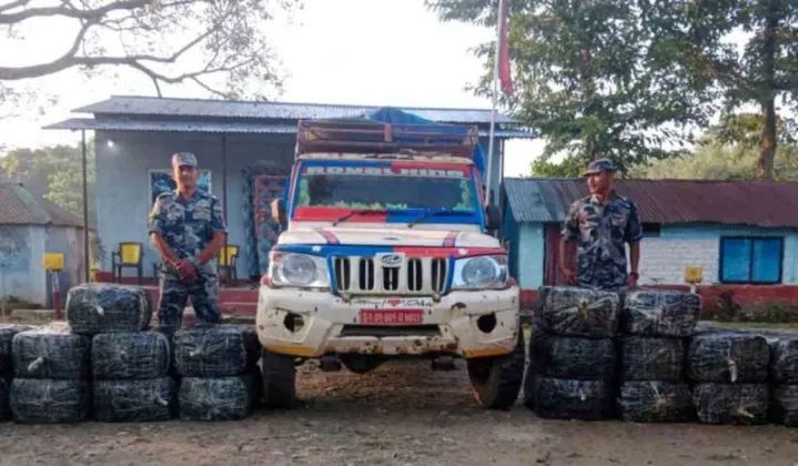 570 Kilograms of Marijuana Seized from Vegetable Pickup in Morang
