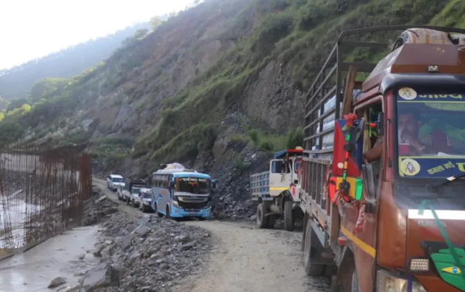 Traffic Resumes on Rebuilt BP Highway Section Ahead of Dashain