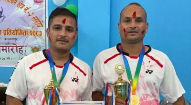 Rajendra Bam and Narendra Jaisi Win Sudurpaschim Badminton Title in Jhalari
