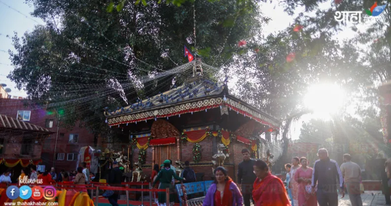 Devotees Throng Maitidevi Temple on Second Day of Bada Dashain