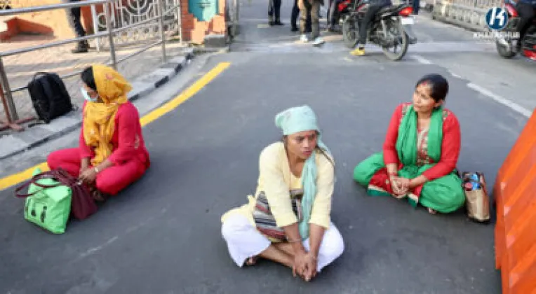 Mothers of Gen Z Protest Detainees Stage Sit-In at Singha Durbar