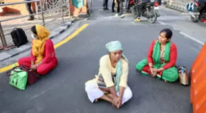 Mothers of Gen Z Protest Detainees Stage Sit-In at Singha Durbar