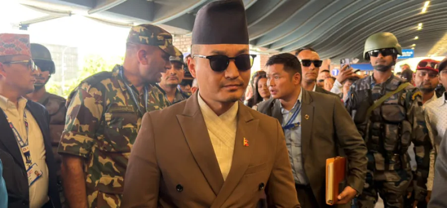 Home Minister Sudhan Gurung Returns to Nepal After Three-Day India Visit