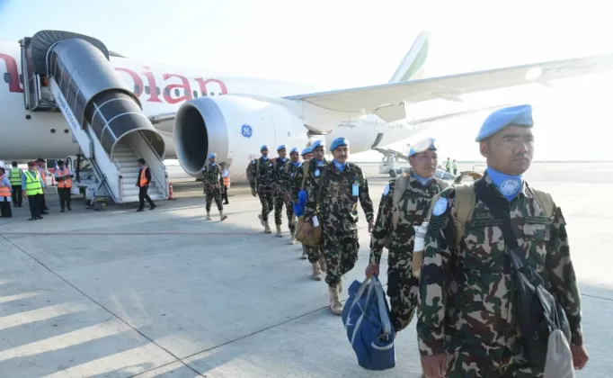 203 Nepali Peacekeepers Depart for South Sudan as 204 Return Home