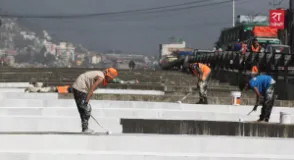 Kalanki Underpass Cleaning and Repainting Nears Completion Ahead of Dashain