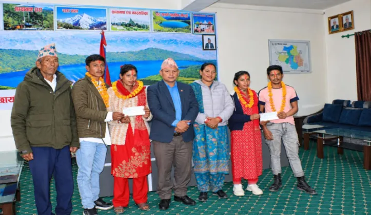 Chhayanath Rara Municipality Awards Two Inter-Caste Couples Rs 100,000 Each