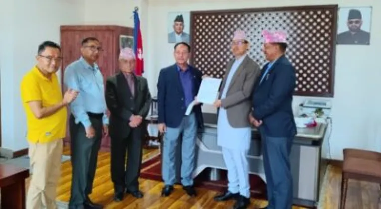 National Investigation Department Ex-Employees Association Donates Rs 428,500 for Bhotekoshi Flood Victims
