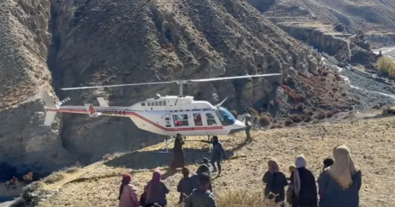 Pregnant woman airlifted from Dolpa to Surkhet after obstructed labour complication