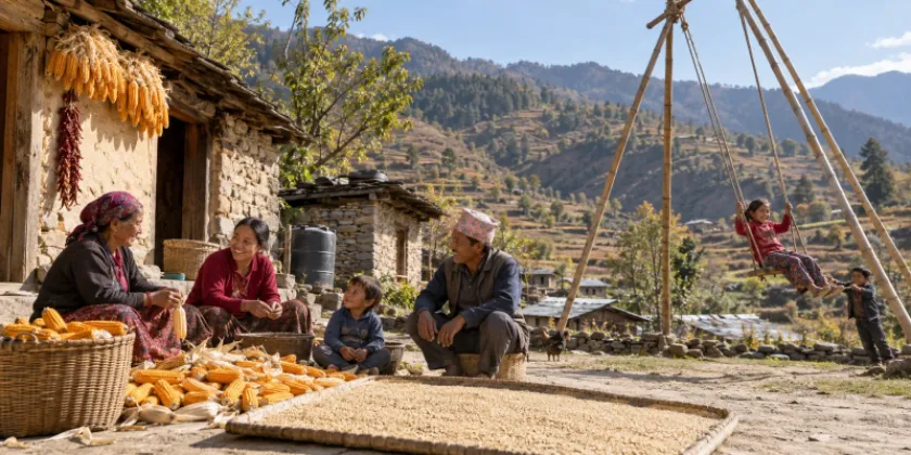 Dashain Travel Rush Grows as People Return to Villages in Karnali