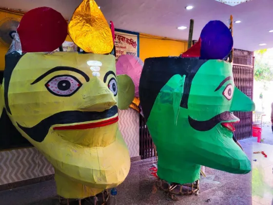 Janakpur prepares 45-foot Ravana effigy for Vijayadashami burning