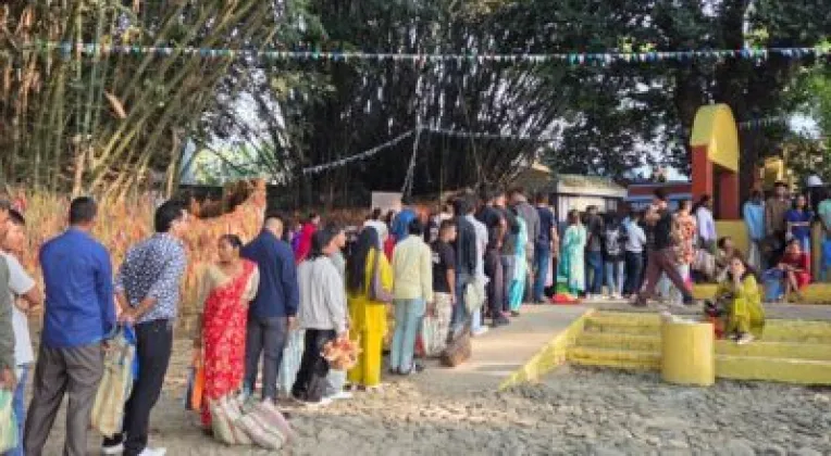 Devotees throng Budhasubba Temple in Dharan for Maha Navami worship