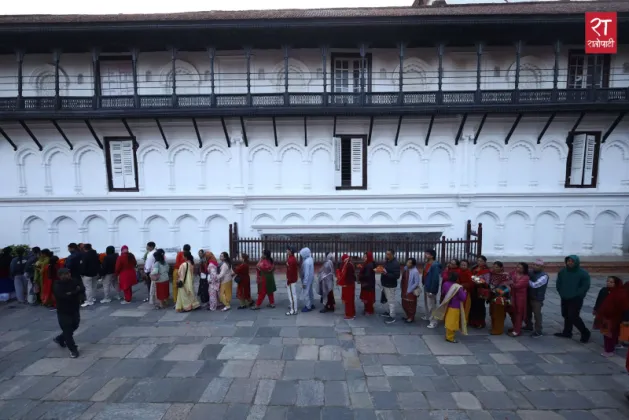 Living Goddess Kumari Receives Darshan of Taleju Bhawani in Kathmandu