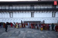 Living Goddess Kumari Receives Darshan of Taleju Bhawani in Kathmandu