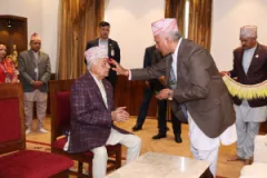 President Paudel Receives Vijaya Dashami Tika and Jamara at Auspicious Time