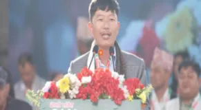 Aren Rai Praises Nepali Congress at 15th Convention, Heckled by Workers
