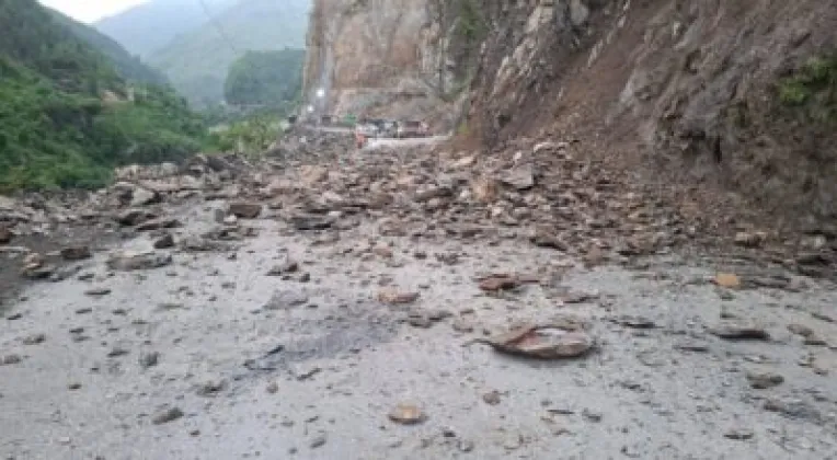 Landslides, floods disrupt roads in three districts