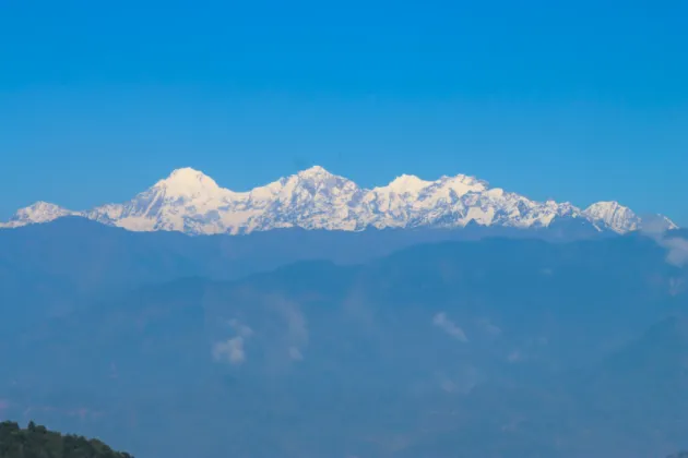 Clear Weather Reveals Himalayan Range Views from Nuwakot's Gurje