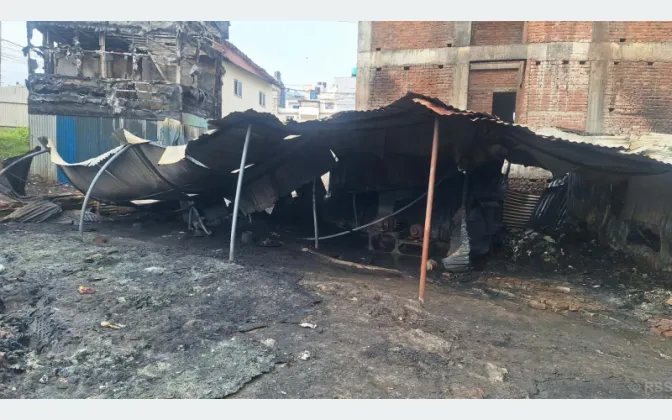 Fire Destroys Plastic Pellet Factory in Bhaktapur, Causing Over Rs 4 Million in Damage