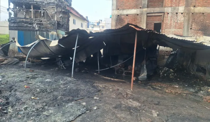 Fire at Bhaktapur Plastic Granule Factory Causes More Than Rs 4 Million in Damage