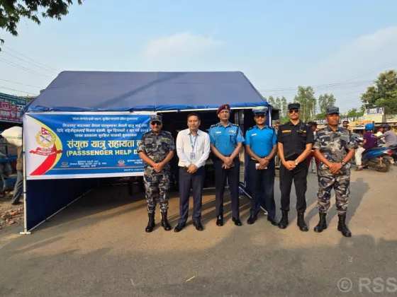Passenger Help Desk Set Up at Jamunaha Border for Festival Returnees