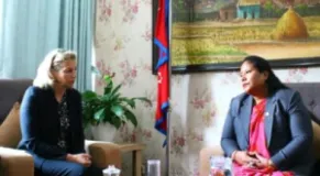 Minister Gita Chaudhary Discusses Flood Recovery and Wildlife Conservation with WWF