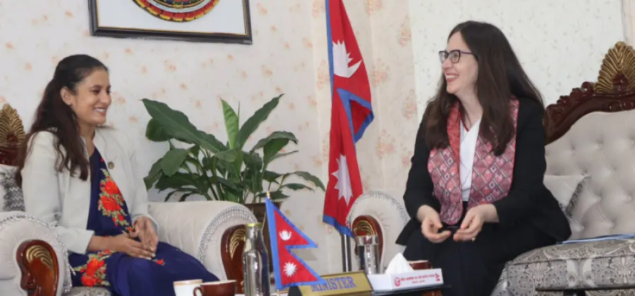Minister Sita Badi Meets US Chargé d'Affaires Megan Bouldin