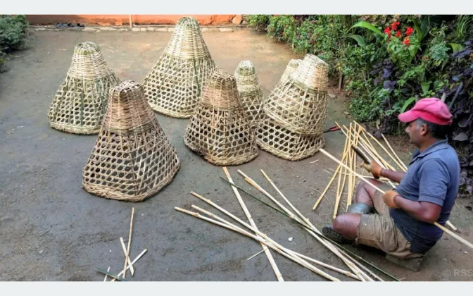 Bhojpur Farmer Keeps Traditional Bamboo Doko Weaving Skill Alive