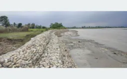 Concrete Embankments Protect Kutiakawar from Mahakali and Jogbuda Floods